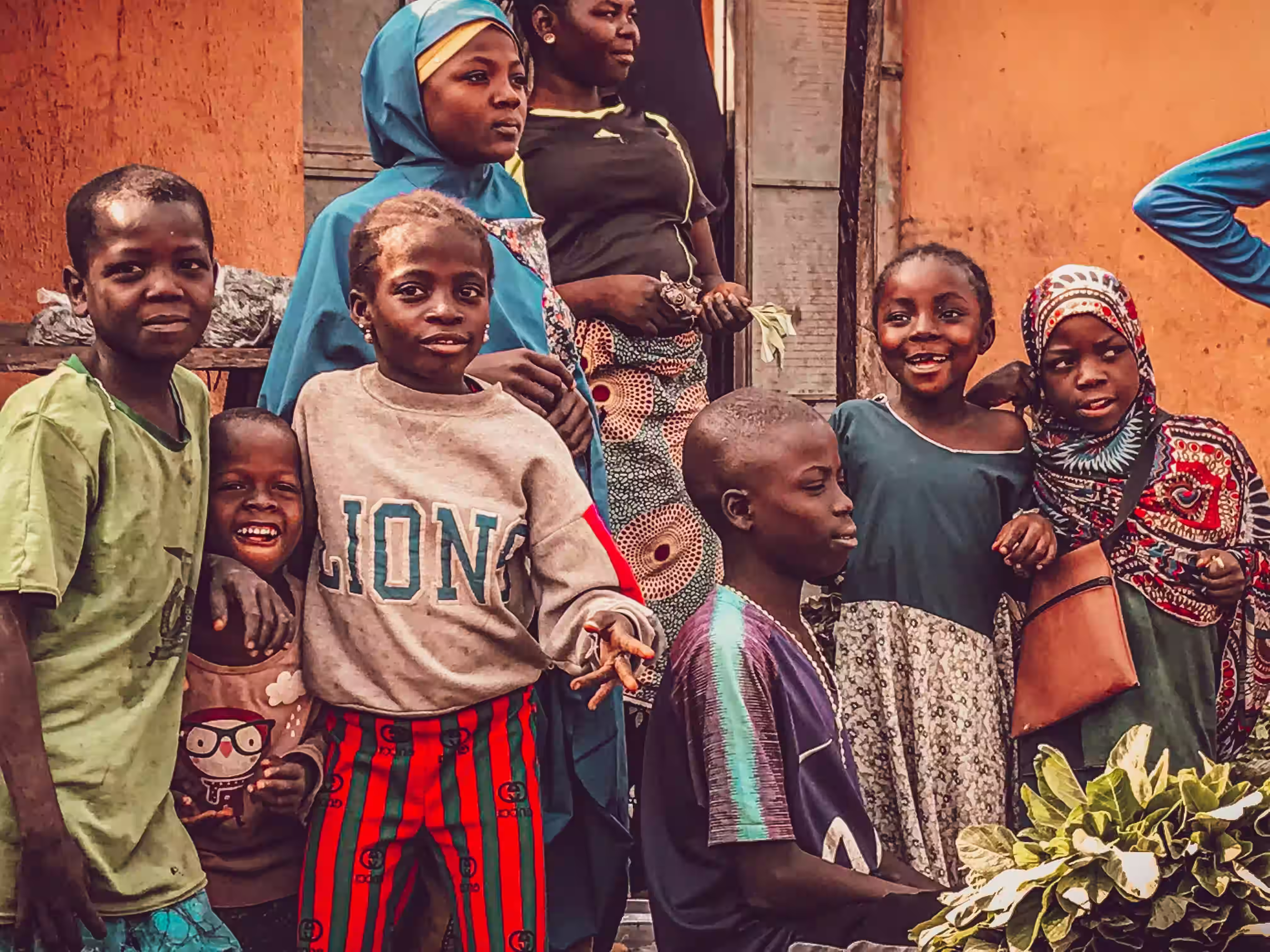 Children from a MIWA partner community in West Africa